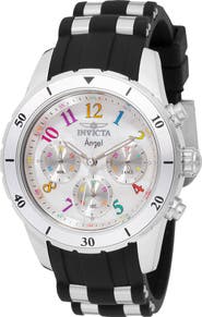 INVICTA Angel Silicone Strap Watch, 40mm