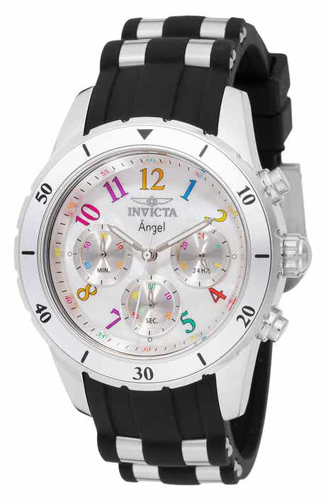Angel Silicone Strap Watch, 40mm