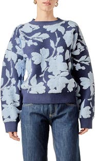 English Factory Fuzzy Flower Sweater