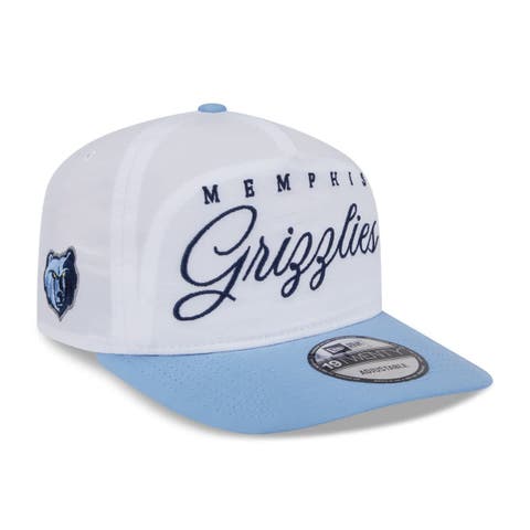 Men's New Era White/Light Blue Memphis Grizzlies 2025 NBA Draft On-Stage Nylon 19TWENTY Adjustable Hat