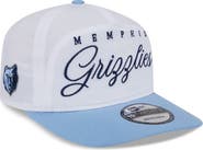 New Era Men's New Era White/Light Blue Memphis Grizzlies 2025 NBA Draft On-Stage Nylon 19TWENTY Adjustable Hat