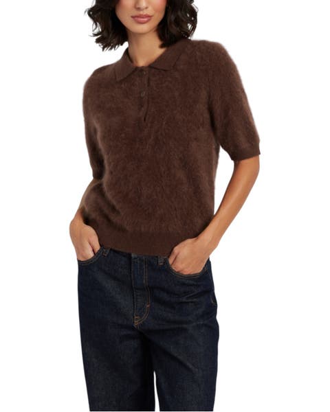 Brushed Cashmere Polo Tee