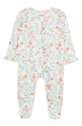 Shop Little Me Botanical Footie With Ruffles In Floral