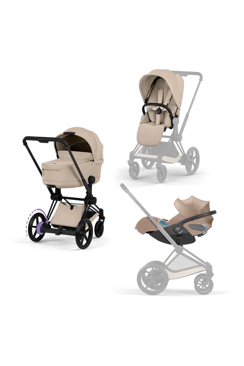 CYBEX ePriam Stroller Cloud T Car Seat & Priam Lux Cot Travel System ...