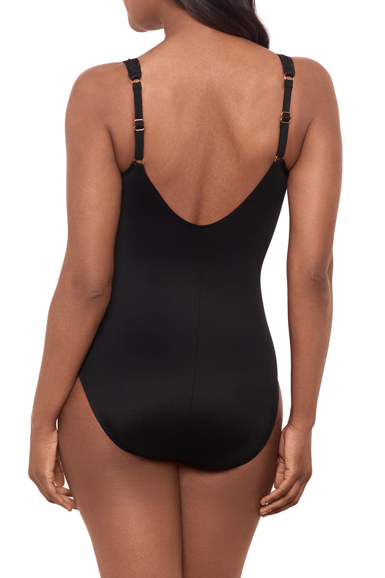 Brillante Madero One-Piece Swimsuit, Alternate, color, BLACK