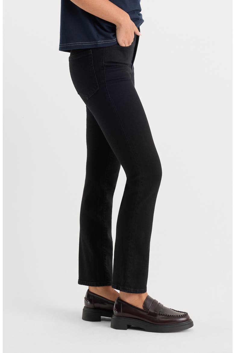 Good Petite High Waist Straight Leg Jeans, Alternate, color, BLACK001