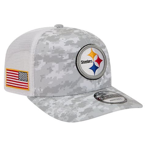 Men
s New Era  Gray Pittsburgh Steelers Salute to Service Fan Pack 9SEVENTY Trucker Adjustable Hat