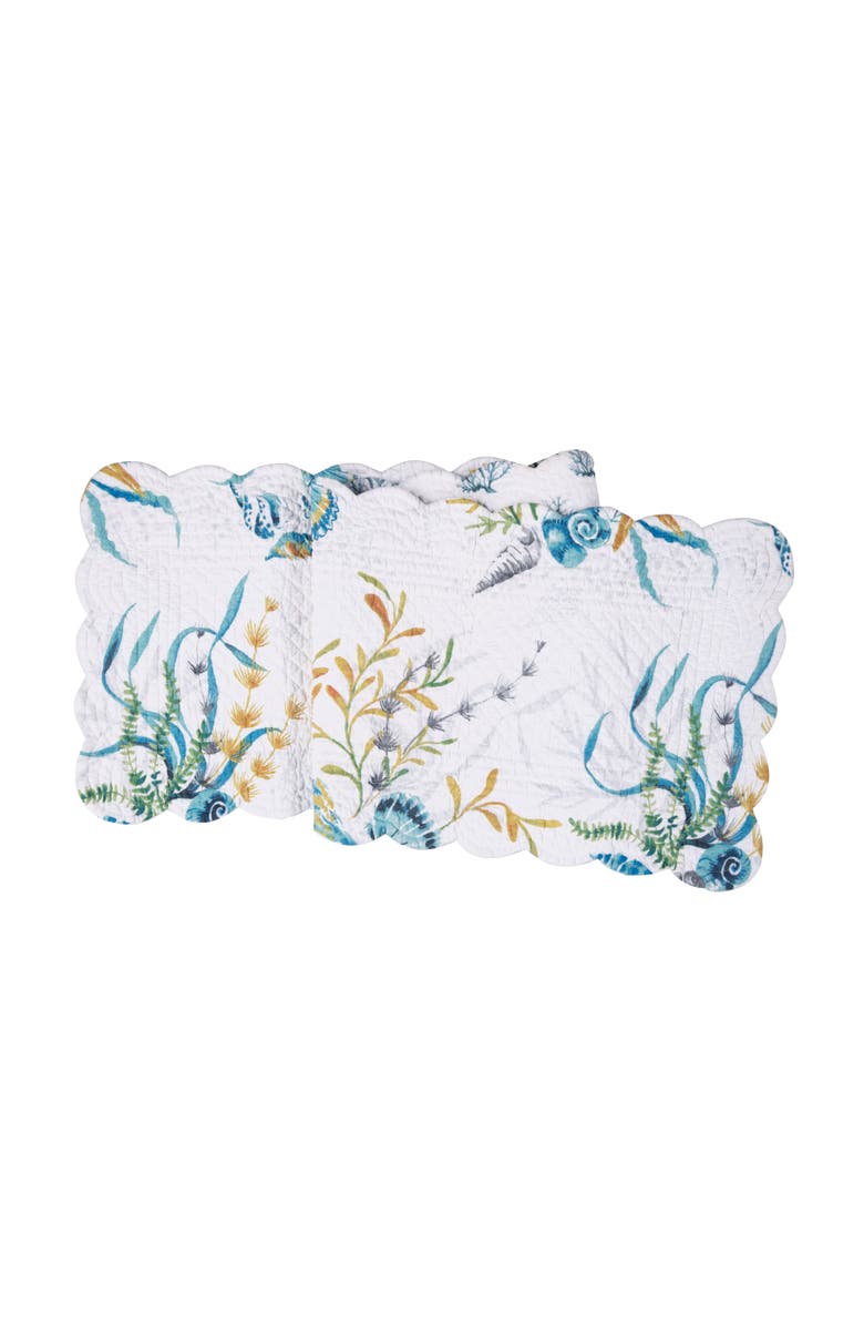 C&F Home Marlowe Sound Dining Table Runner, Main, color, White