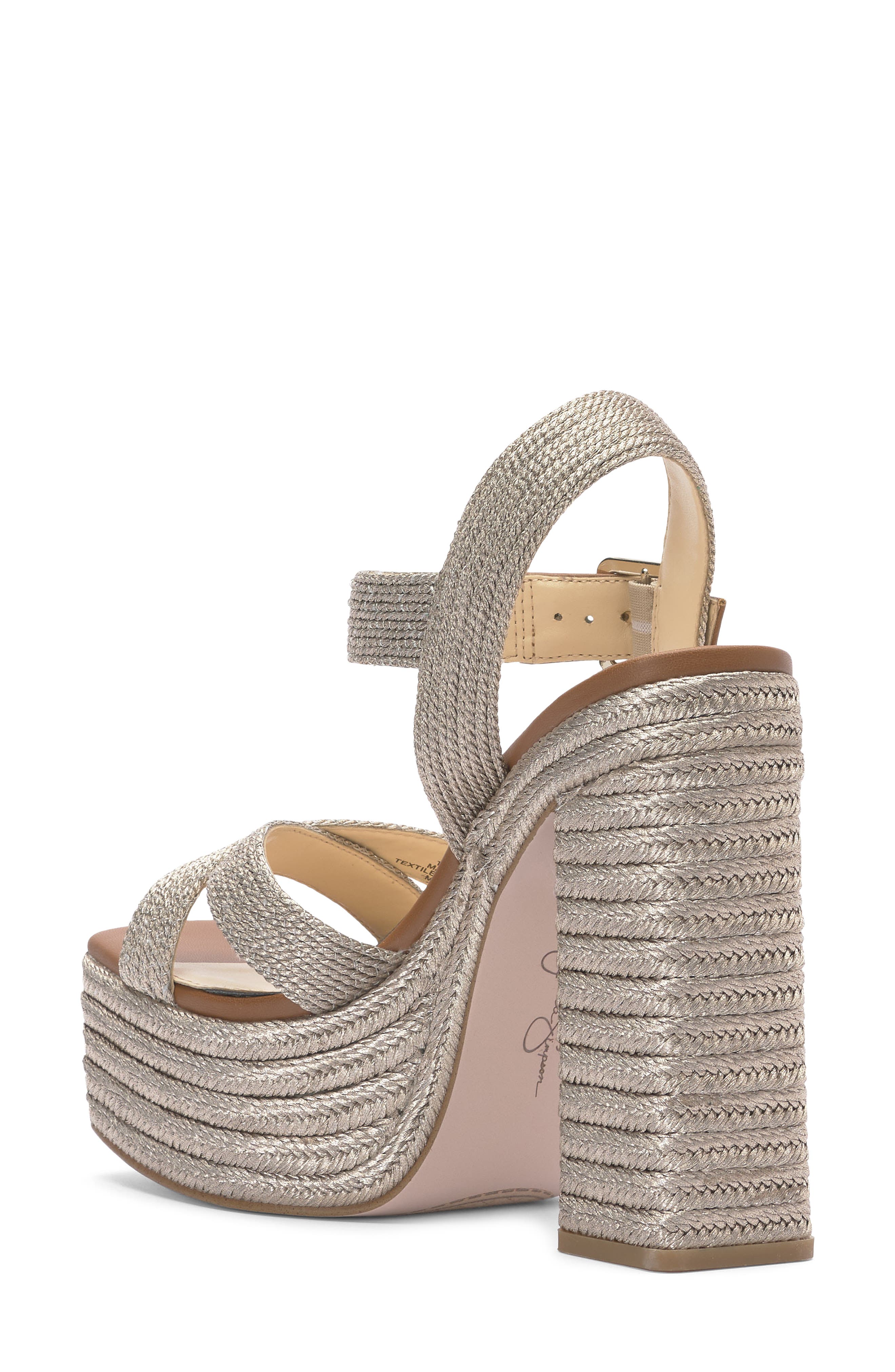 Brycen Platform Sandal, Alternate, color, PLATINO 02