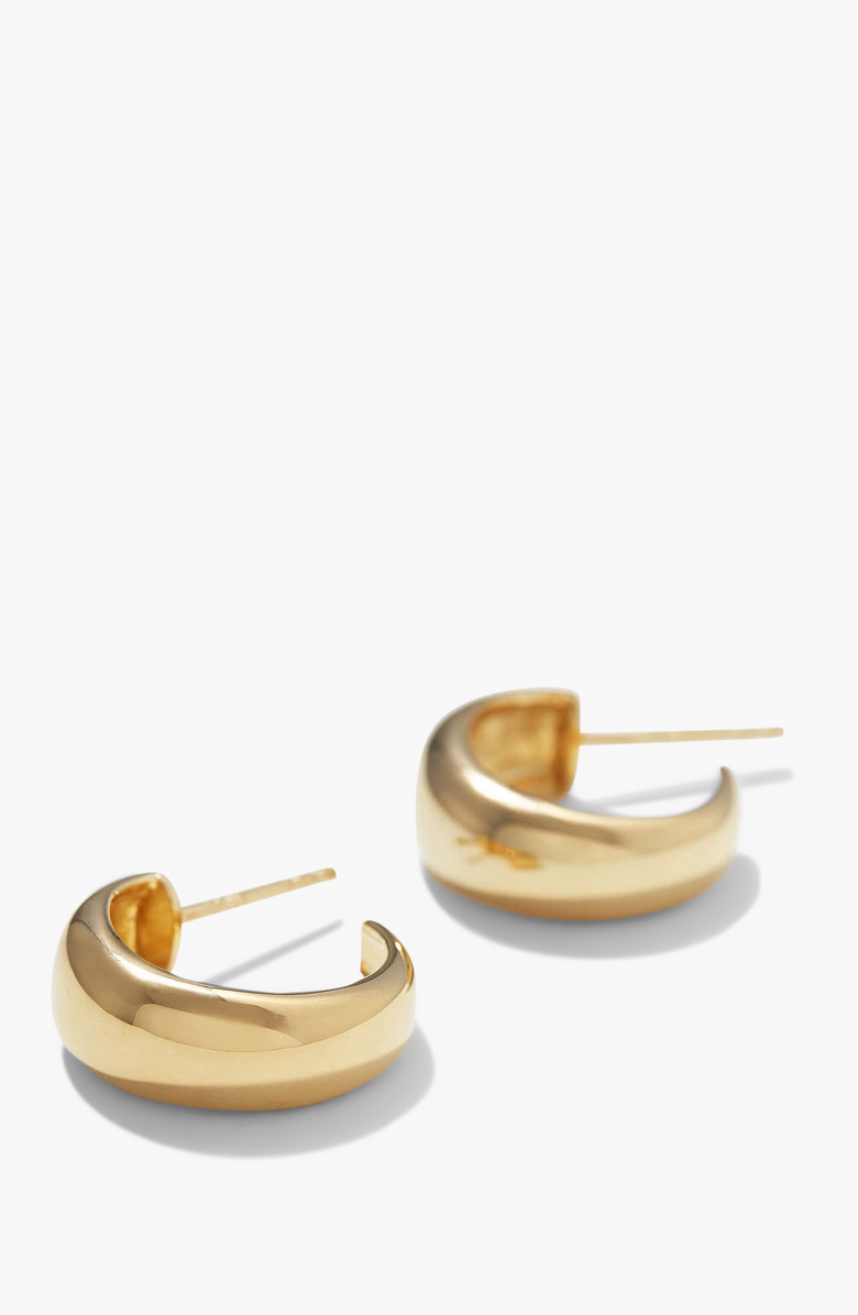 MEJURI Dome Hoop Earrings, Alternate, color, 18K Gold Vermeil
