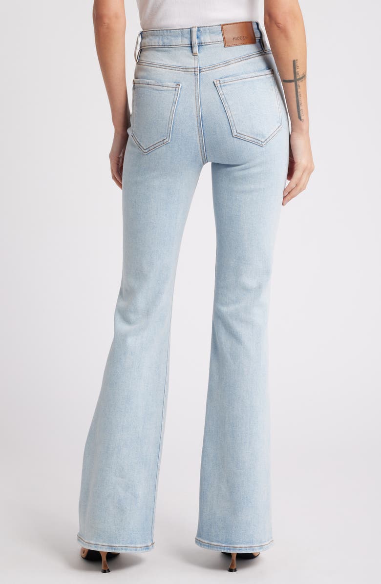HIDDEN JEANS High Waist Flare Jeans, Alternate, color, Light Wash