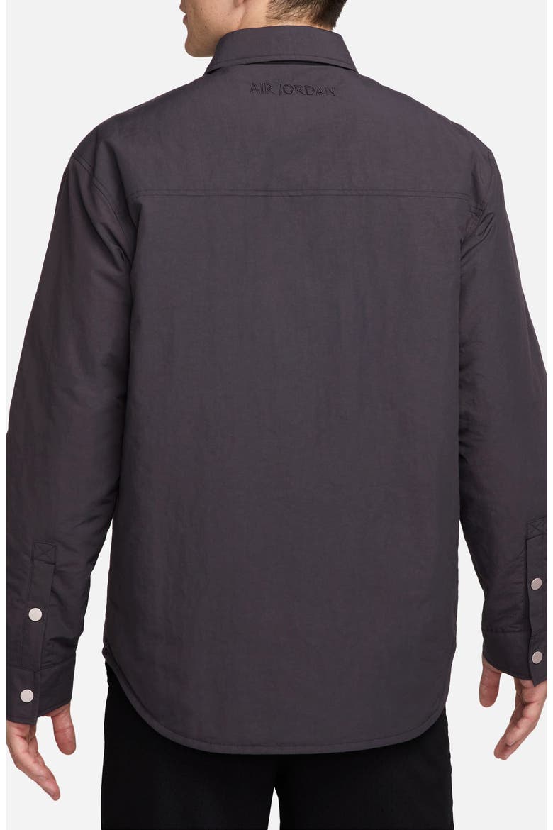 Nylon & Cotton Snap-Up Shirt Jacket, Alternate, color, OFF NOIR