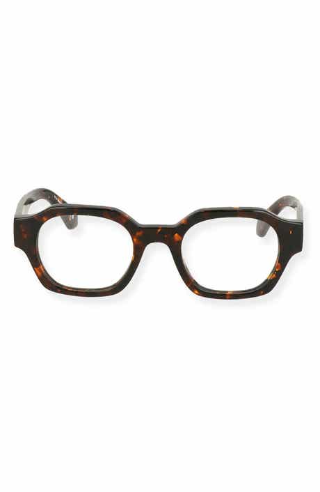 Off-White Havana 52mm Round Optical Frames