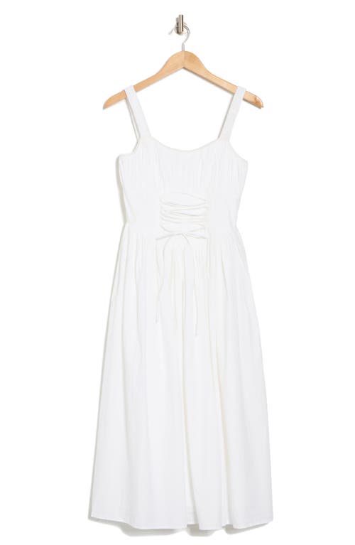 MAISIE MAISIE CORSET COTTON MIDI DRESS 