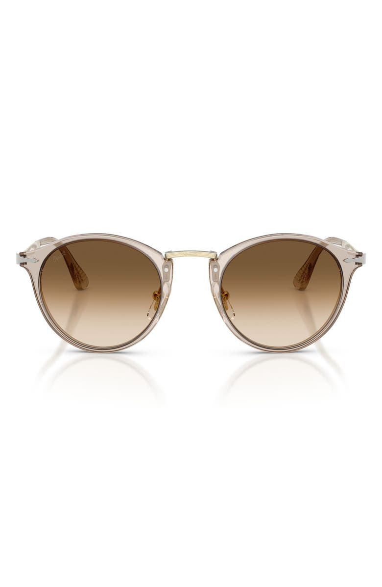 Persol 51mm Gradient Phantos Sunglasses, Main, color, Transparent Brown Grey / Clear