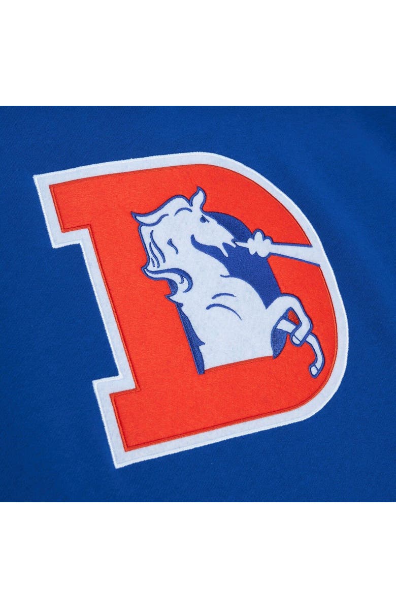 Mitchell & Ness Men's Mitchell & Ness Royal Denver Broncos Postgame Short Sleeve Hoodie, Alternate, color, Royal