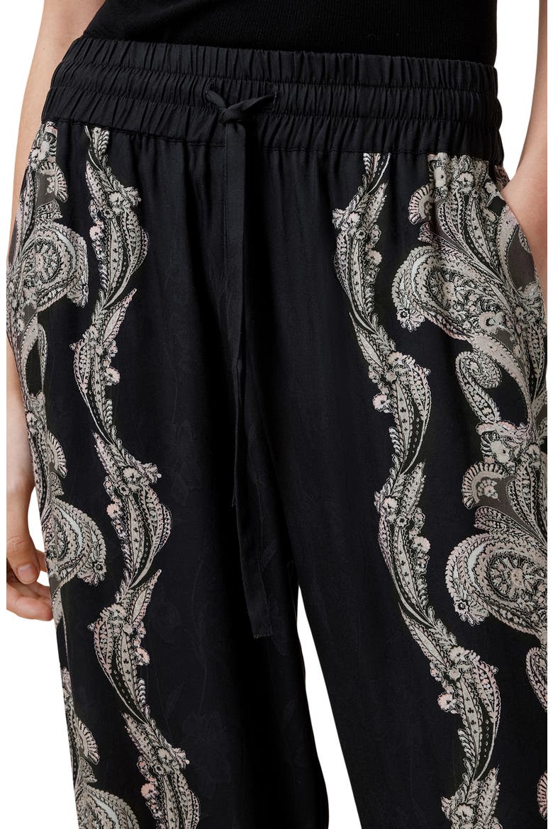 Tyler Paisley Print Drawstring Pants, Alternate, color, LITA BLACK