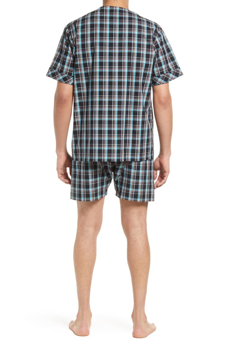 Calistoga Cotton Shortie Pajamas, Alternate, color, BLACK