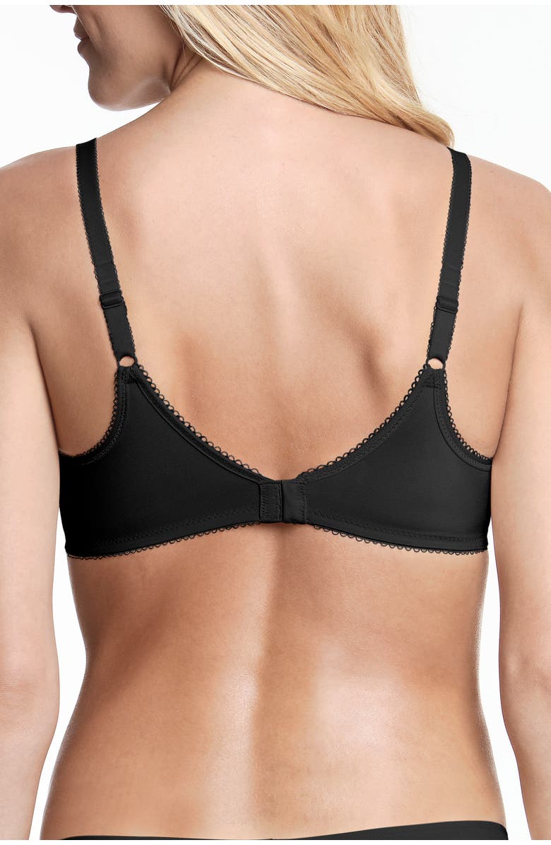 Dominique Intimates Sara Wire-Free Soft Cup T-Shirt Everyday Comfort Bra with Memory Foam Cups, Alternate, color, Black