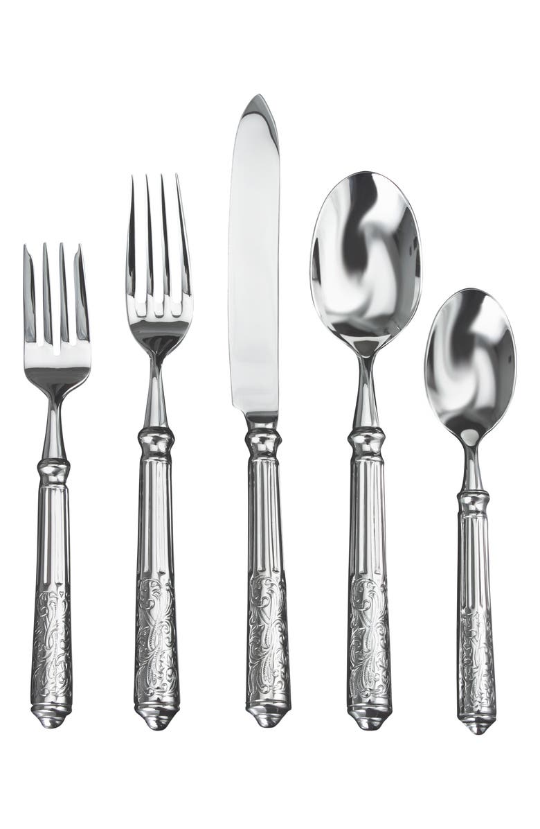RICCI Amalfi 5-Piece Flatware Place Setting, Main, color, 