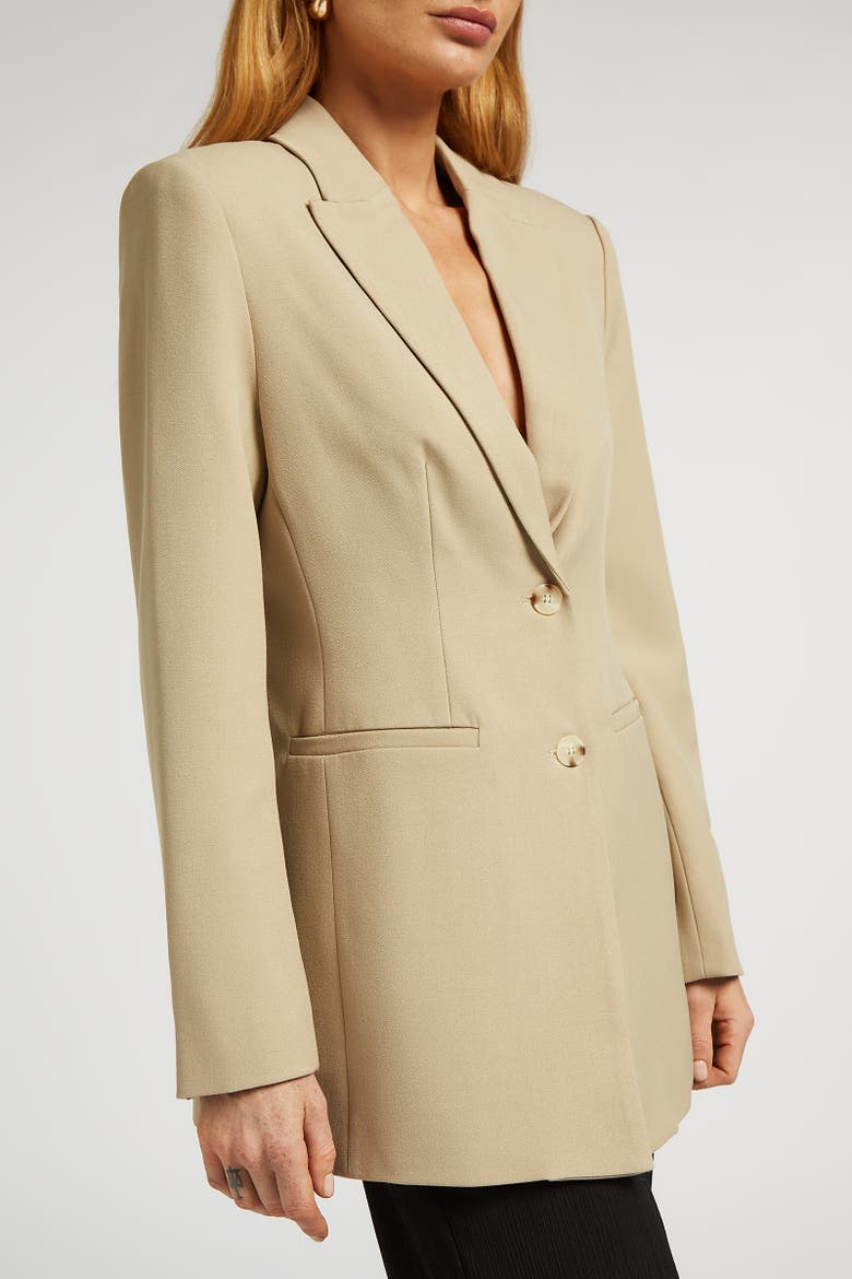 Eden Tailored Oversized Blazer, Alternate, color, Tan