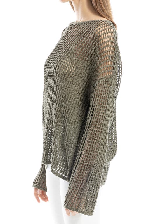 MAX STUDIO MAX STUDIO OVERSIZE OPEN KNIT SWEATER 