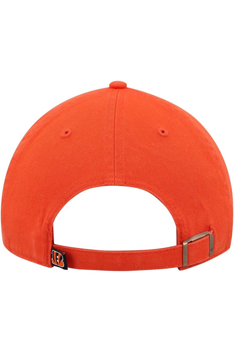 Men's '47 Orange Cincinnati Bengals Secondary Clean Up Adjustable Hat, Alternate, color, Orange