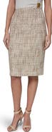 Donna Karan New York Sequin Tweed Pencil Skirt