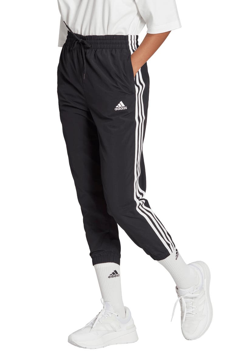 adidas Essentials 3-Stripes 7/8 Pants, Alternate, color, Black/ White