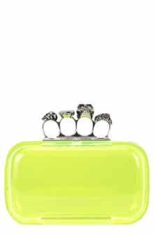 Alexander McQueen Puma Skull Four Ring Clutch