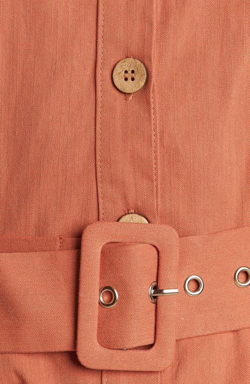 Freemarket Cotton Sleeveless Midi Dress In Rust