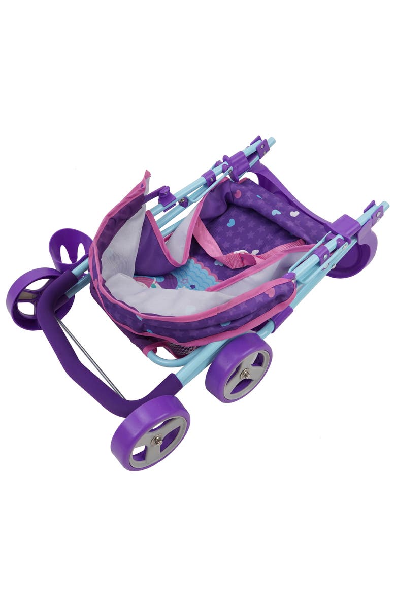 509 Mermaid Doll Stroller W/ Canopy 
Cup Holder, Alternate, color, Multicolored