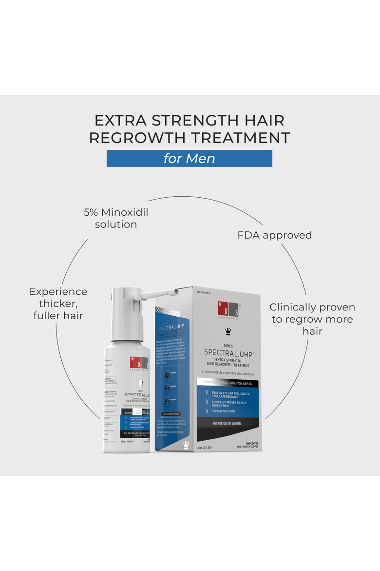 Spectral.UHP 3 Month Supply Extra Strength Hair Regrowth Treatment with Minoxidil 5%, Alternate, color, No Color