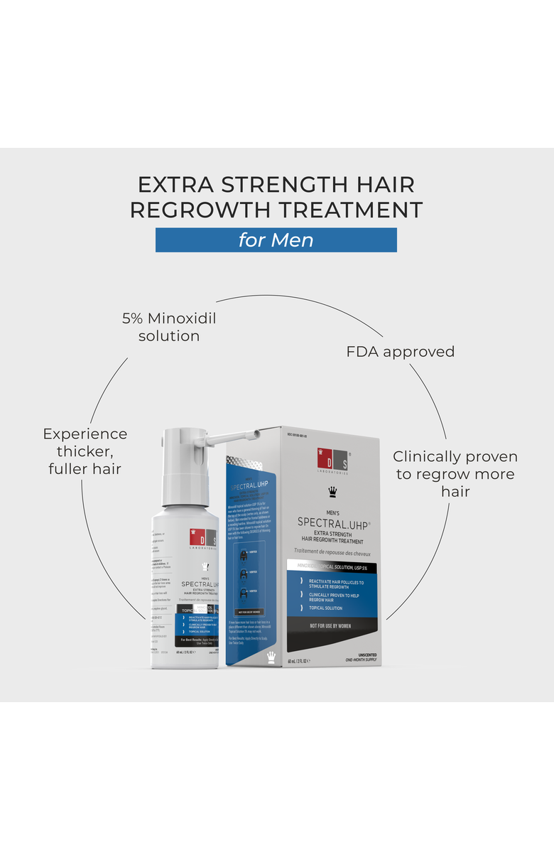 DS Laboratories Spectral.UHP 3 Month Supply Extra Strength Hair Regrowth Treatment with Minoxidil 5%, Alternate, color, NO COLOR