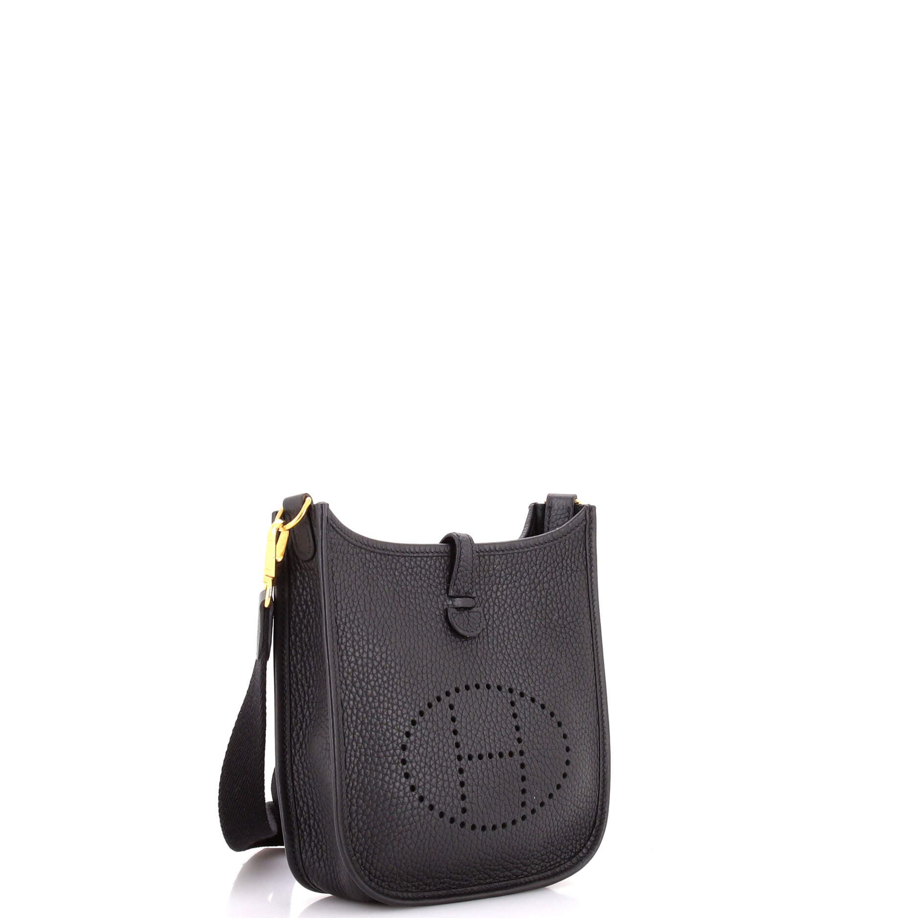 Pre-Owned Hermes Evelyne Bag Gen III Clemence TPM, Alternate, color, Noir