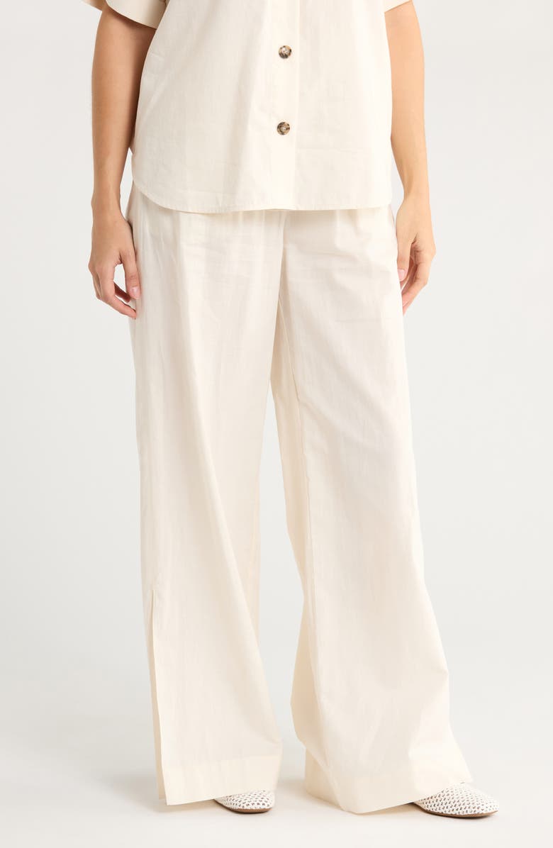 FRAME Wide Leg Lounge Pants, Main, color, Cream