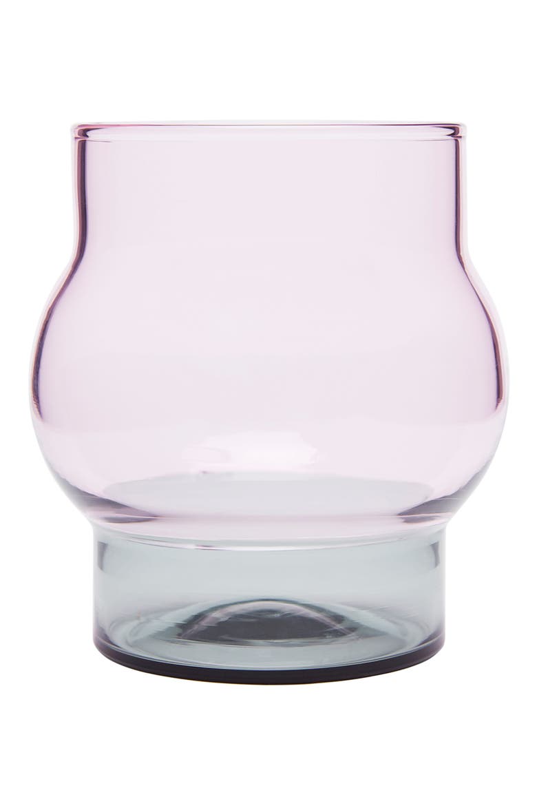 Bump Set of 2 Short Glasses, Alternate, color, GREY/ PINK