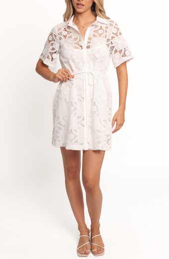 Petal & Pup Lucinda Embroidered Mini Shirtdress