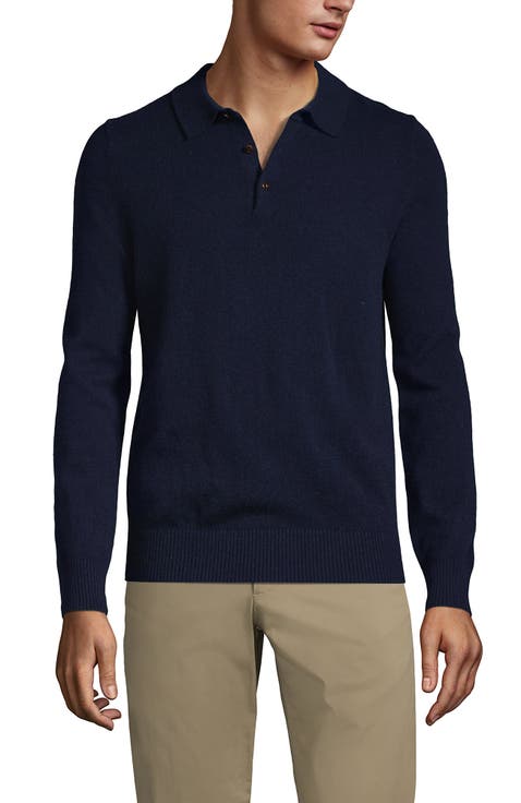 Long Sleeve Cashmere Sweater Polo