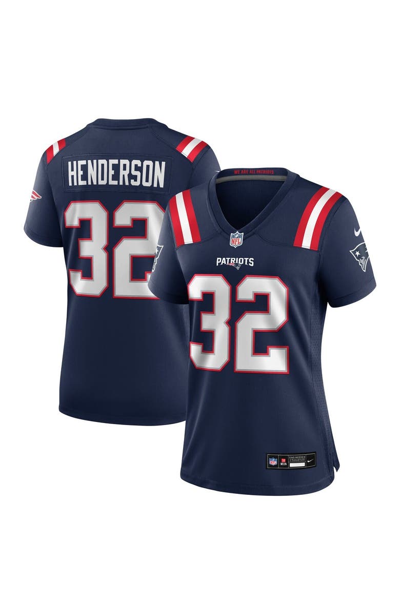 Nike Women's Nike TreVeyon Henderson  Navy New England Patriots  Game Jersey, Main, color, Navy