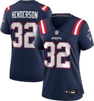 Nike Women's Nike TreVeyon Henderson  Navy New England Patriots  Game Jersey