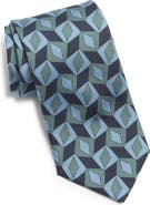 Jack Victor Nielsen Geometric Print Silk Tie