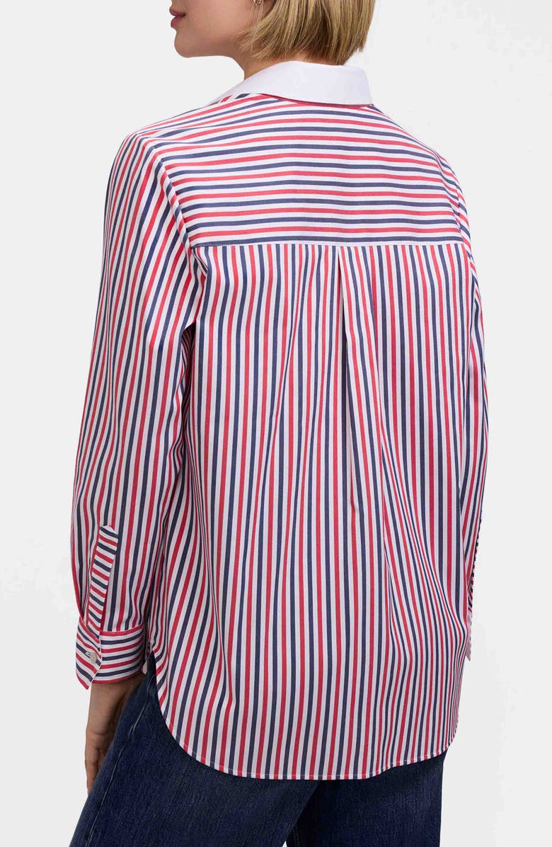 Foxcroft Stripe Boyfriend Button-Up Shirt, Alternate, color, 