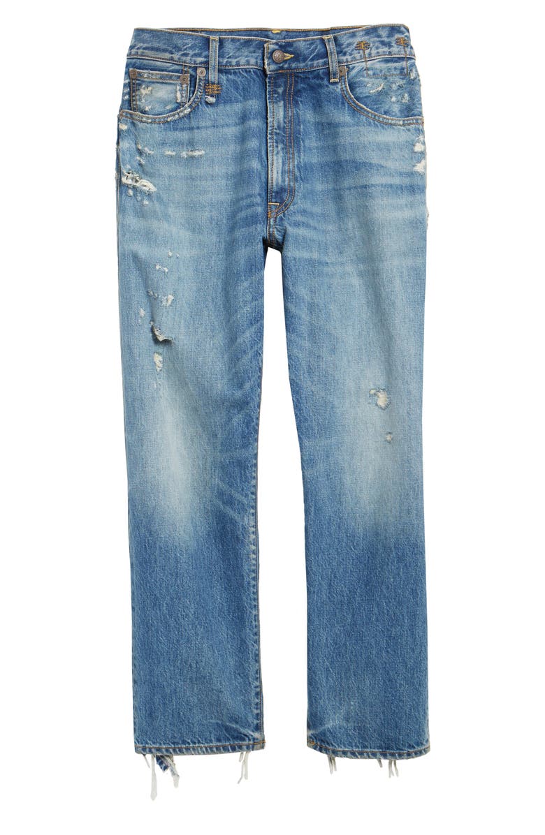 R13 Distressed Boyfriend Jeans, Alternate, color, Bain W Rips