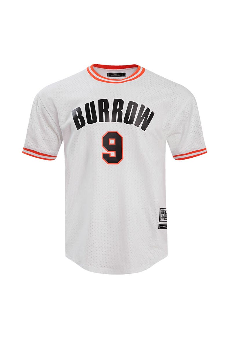 Men's Pro Standard Joe Burrow White Cincinnati Bengals Player Name & Number Mesh T-Shirt, Alternate, color, White