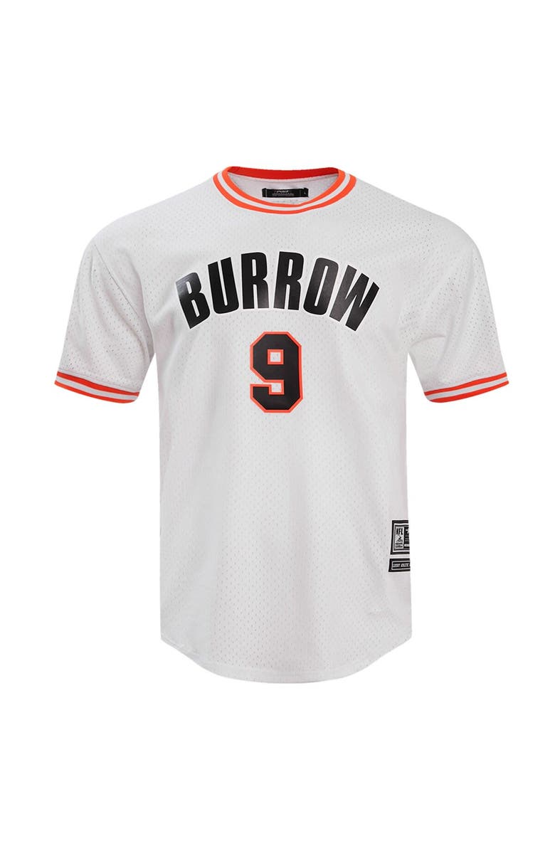 PRO STANDARD Men's Pro Standard Joe Burrow White Cincinnati Bengals Player Name & Number Mesh T-Shirt, Alternate, color, White