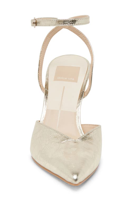 Dolce Vita Keisha Ankle Strap Pump In Gold Metallic