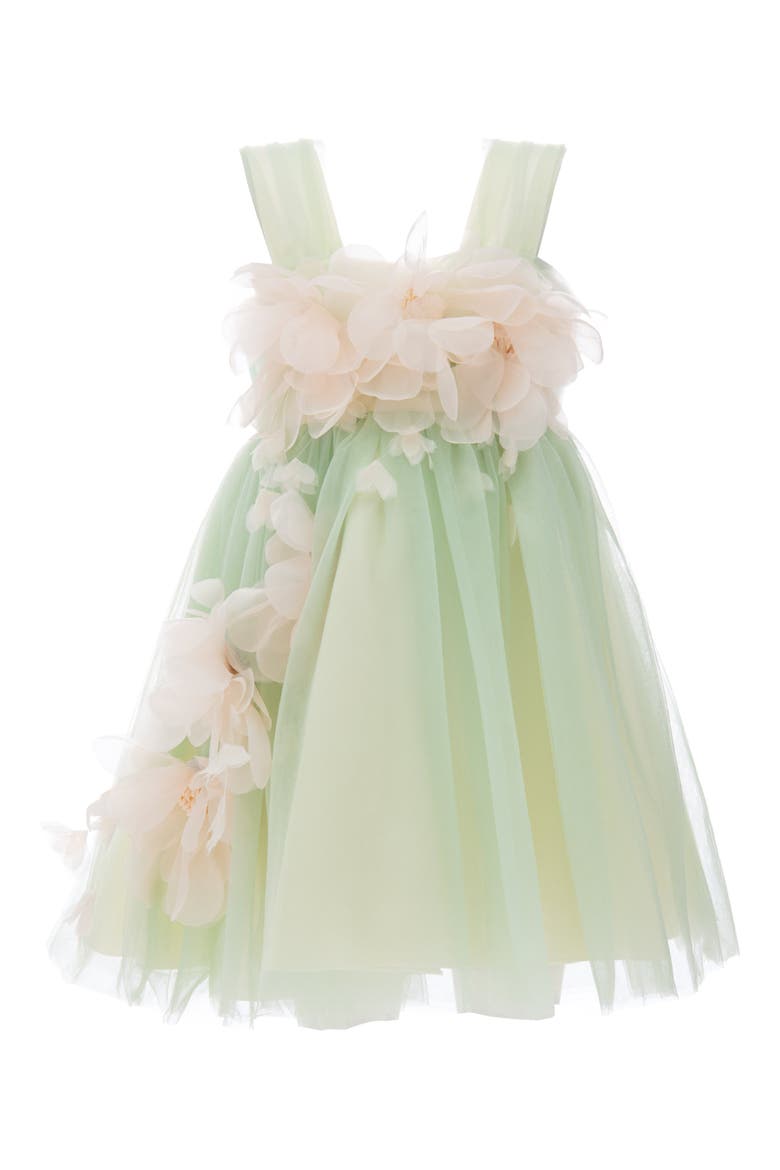 Kyra Floral Dress, Main, color, Green