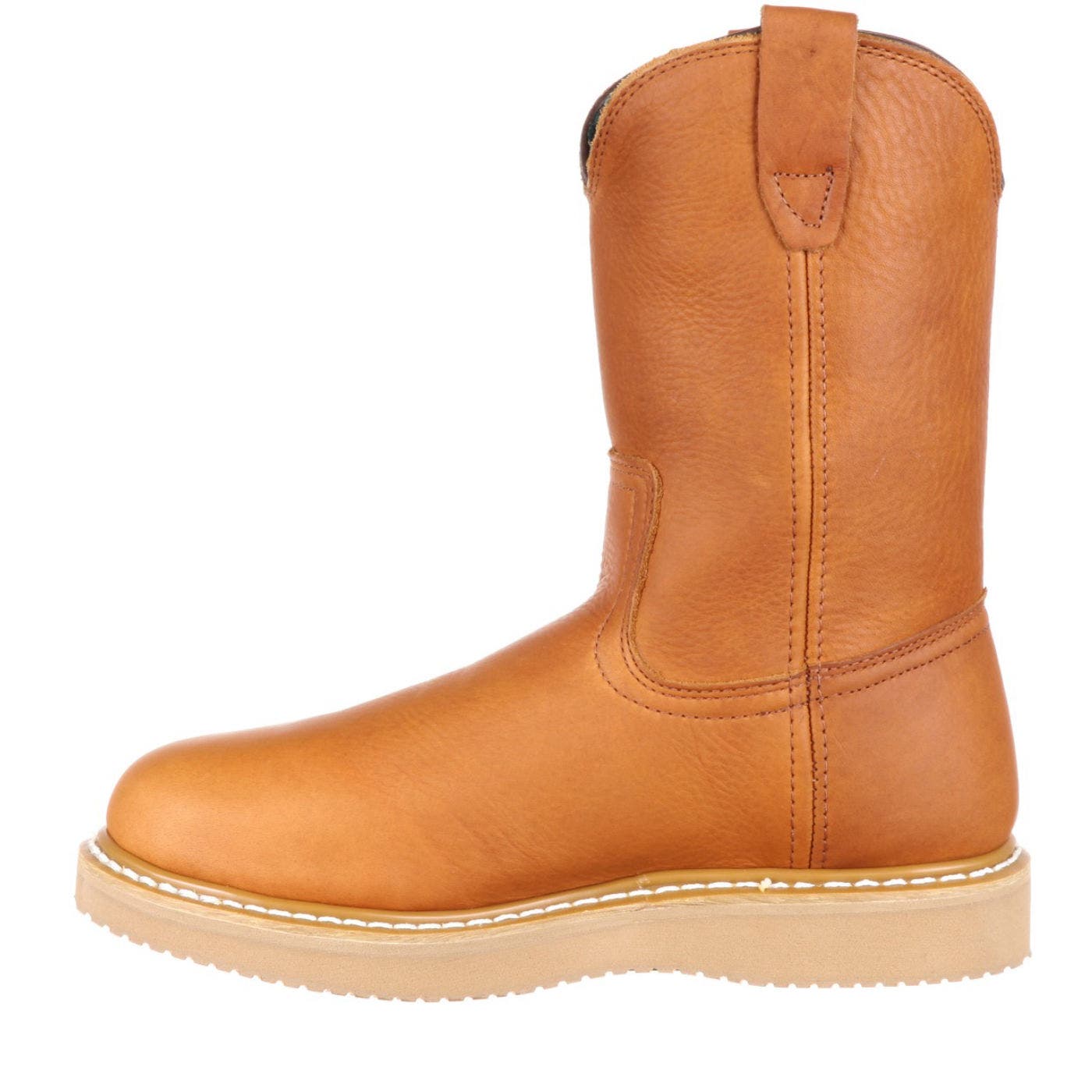 Wedge Steel Toe Pull On Work Boot, Alternate, color, BARRACUDA GOLD