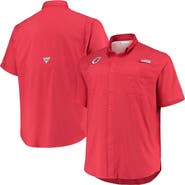 Columbia Men's Columbia Scarlet Ohio State Buckeyes Big & Tall Tamiami Omni-Shade Button-Down Shirt